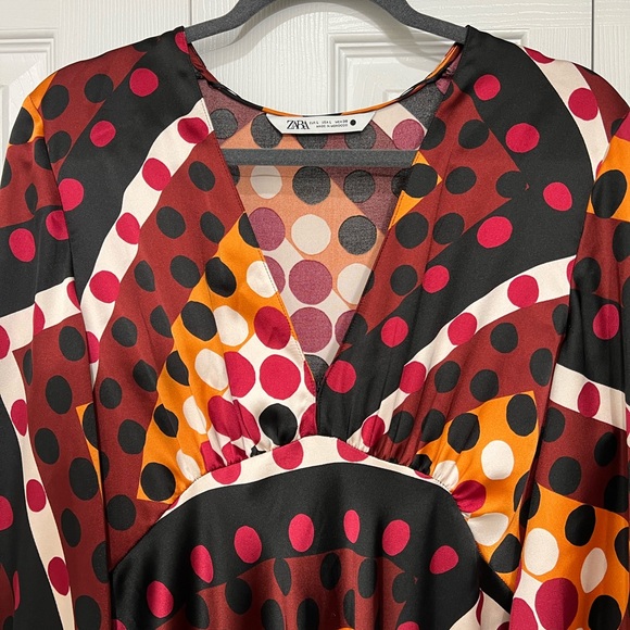 Zara printed midi dress - Picture 2 of 4